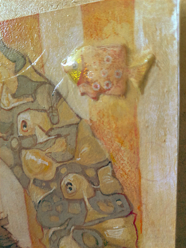 "Golden Bear" Goldfish sticker detail.