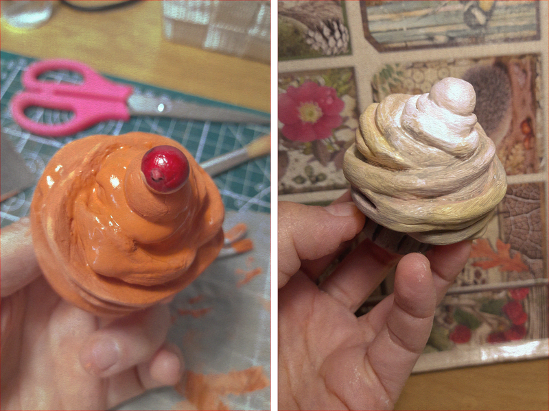 "Terracotta cupcake" work in progress.